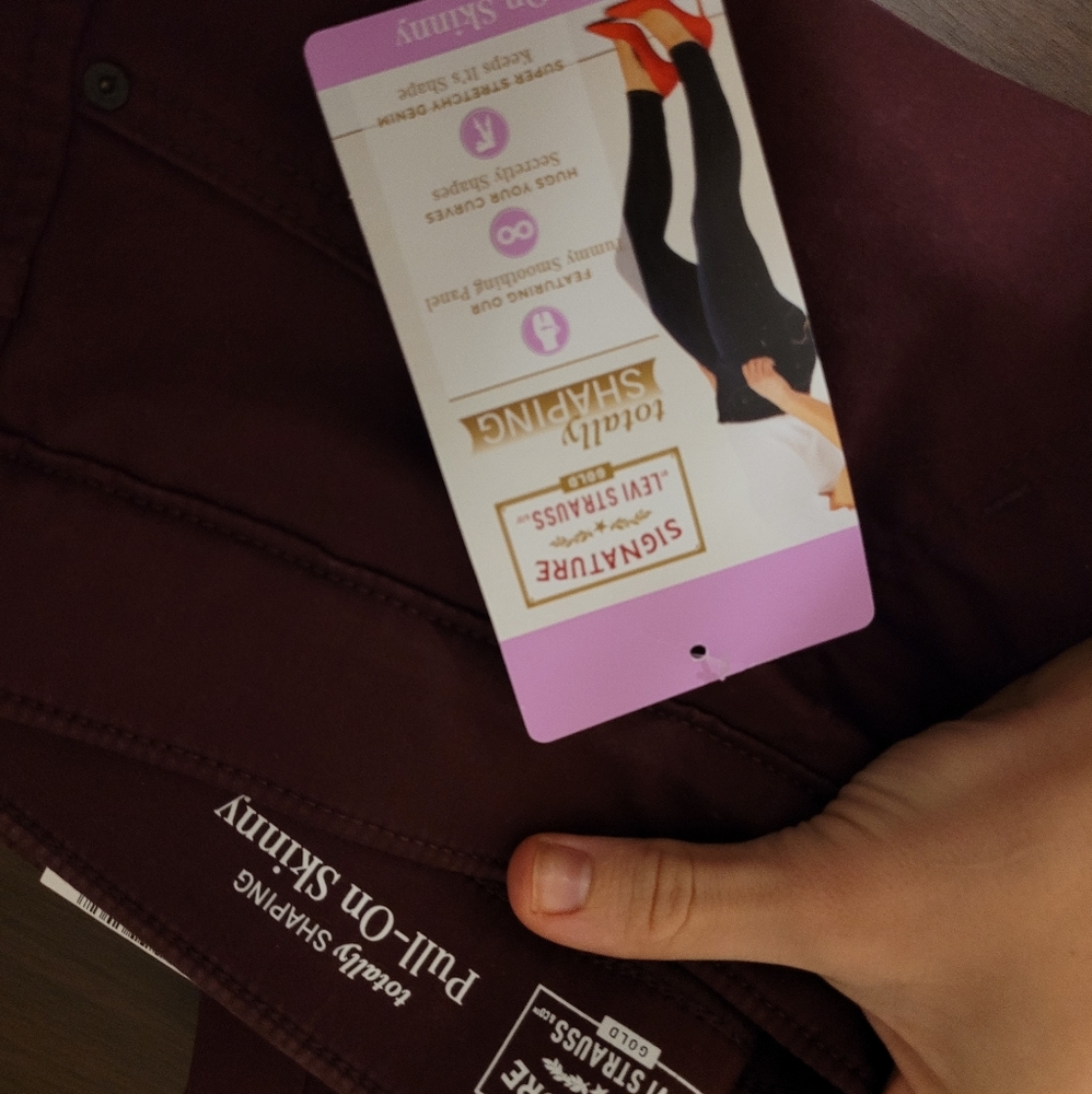 Levi Strauss totally shaping pull-on skinny jeggings.